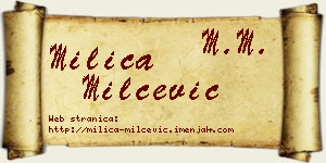Milica Milčević vizit kartica